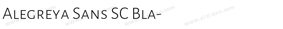 Alegreya Sans SC Bla字体转换